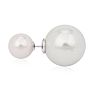 Double-Sided Pearl Stud Earrings, 14MM and 8MM Image-2