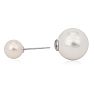 Double-Sided Pearl Stud Earrings, 14MM and 8MM Image-3