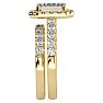 3 Carat Emerald Cut Halo Diamond Bridal Set In 14 Karat Yellow Gold Image-4