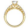 3 Carat Emerald Cut Bridal Set In 14 Karat Yellow Gold Image-3