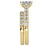 3 Carat Emerald Cut Bridal Set In 14 Karat Yellow Gold Image-4