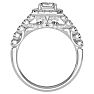 2 1/2 Carat Emerald Cut Halo Diamond Bridal Set In 14 Karat White Gold Image-3