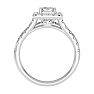 2 1/2 Carat Emerald Cut Halo Diamond Bridal Set In 14 Karat White Gold Image-3