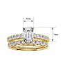 2 Carat Emerald Cut Diamond Bridal Set In 14 Karat Yellow Gold Image-5