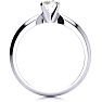 Round Engagement Rings, 3/4 Carat Round Shape Diamond Solitaire Ring Crafted In 14K White Gold Image-2