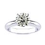 1 1/2 Carat Diamond Solitaire Engagement Ring In 14K White Gold Image-1