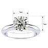 1 1/2 Carat Diamond Solitaire Engagement Ring In 14K White Gold Image-4