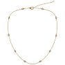 14 Karat Yellow Gold 1 Carat Diamonds By The Yard Necklace, 16-18 Inches Image-2