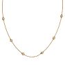 14 Karat Yellow Gold 1 Carat Diamonds By The Yard Necklace, 16-18 Inches Image-4