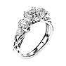 Moissanite Engagement Ring; 2 Carat Vintage Moissanite Engagement Ring In 14 Karat White Gold Image-2