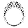 Moissanite Engagement Ring; 2 Carat Vintage Moissanite Engagement Ring In 14 Karat White Gold Image-3