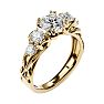 2 Carat Vintage Diamond Engagement Ring In 14 Karat Yellow Gold Image-2