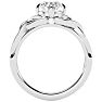 Moissanite Engagement Ring; 1 Carat Celtic Love Knot Moissanite Engagement Ring In 14 Karat White Gold Image-3