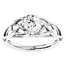 1 Carat Celtic Love Knot Diamond Engagement Ring In 14 Karat White Gold Image-1