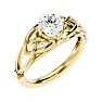 1 Carat Celtic Love Knot Diamond Engagement Ring In 14 Karat Yellow Gold Image-2