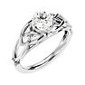 1 Carat Celtic Love Knot Diamond Engagement Ring In 14 Karat White Gold Image-2