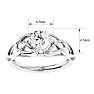 1 Carat Celtic Love Knot Diamond Engagement Ring In 14 Karat White Gold Image-5