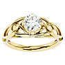 1 Carat Celtic Love Knot Diamond Engagement Ring In 14 Karat Yellow Gold Image-1