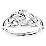 1 1/2 Carat Celtic Love Knot Diamond Engagement Ring In 14 Karat White Gold Image-1