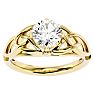 1 1/2 Carat Celtic Love Knot Diamond Engagement Ring In 14 Karat Yellow Gold Image-1