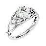 1 1/2 Carat Celtic Love Knot Diamond Engagement Ring In 14 Karat White Gold Image-2