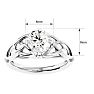 1 1/2 Carat Celtic Love Knot Diamond Engagement Ring In 14 Karat White Gold Image-5