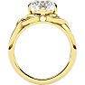 Moissanite Engagement Ring; 2 Carat Celtic Love Knot Moissanite Engagement Ring In 14 Karat Yellow Gold Image-3