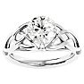 2 Carat Celtic Love Knot Diamond Engagement Ring In 14 Karat White Gold Image-1