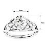 2 Carat Celtic Love Knot Diamond Engagement Ring In 14 Karat White Gold Image-5