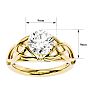 2 Carat Celtic Love Knot Diamond Engagement Ring In 14 Karat Yellow Gold Image-5