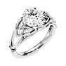 2 Carat Celtic Love Knot Diamond Engagement Ring In 14 Karat White Gold Image-2