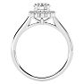 Moissanite Engagement Ring; 1 Carat Halo Moissanite Engagement Ring In 14 Karat White Gold Image-3