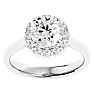 Moissanite Engagement Ring; 2 1/3 Carat Halo Moissanite Engagement Ring In 14 Karat White Gold Image-1