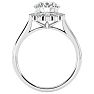 Moissanite Engagement Ring; 2 1/3 Carat Halo Moissanite Engagement Ring In 14 Karat White Gold Image-3