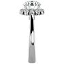 Moissanite Engagement Ring; 2 1/3 Carat Halo Moissanite Engagement Ring In 14 Karat White Gold Image-4