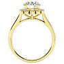 2 1/3 Carat Halo Diamond Engagement Ring In 14 Karat Yellow Gold Image-3