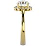 2 1/3 Carat Halo Diamond Engagement Ring In 14 Karat Yellow Gold Image-4