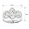 2 1/2 Carat Marquise Shape Halo Diamond Three Stone Ring In 14 Karat White Gold Image-5