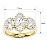 2 1/2 Carat Marquise Shape Halo Diamond Three Stone Ring In 14 Karat Yellow Gold Image-5