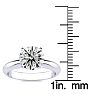 3 Carat Cushion Diamond Solitaire Engagement Ring In 14K White Gold Image-4
