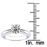 1 Carat Colorless Diamond Round Engagement Rings In 14K White Gold Image-4