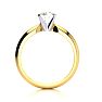 1 Carat Colorless Diamond Round Engagement Rings In 14K Yellow Gold Image-2