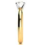 1 Carat Colorless Diamond Round Engagement Rings In 14K Yellow Gold Image-3