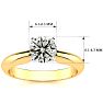 1 Carat Colorless Diamond Round Engagement Rings In 14K Yellow Gold Image-4