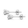 1 Carat Moissanite Screw Back Stud Earrings In 14K White Gold.  Fiery Amazing E-F Color, VVS Clarity Moissanite!  Very Popular! Image-3