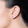 1 Carat Moissanite Screw Back Stud Earrings In 14K White Gold.  Fiery Amazing E-F Color, VVS Clarity Moissanite!  Very Popular! Image-5