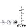 2 Carat Natural Diamond Stud Earrings In Platinum With Safety Screw Posts Image-4