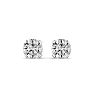2 Carat Moissanite Stud Earrings Set In 14 Karat White Gold, Screwbacks. Extra White G-H Color. Very Fiery Amazing VS1-VS2 Clarity! Image-2