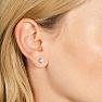 2 Carat Moissanite Stud Earrings Set In 14 Karat White Gold, Screwbacks. Extra White G-H Color. Very Fiery Amazing VS1-VS2 Clarity! Image-4