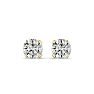 2 Carat Moissanite Stud Earrings Set In 14 Karat Yellow Gold, Screwbacks. Extra White G-H Color. Very Fiery Amazing VS1-VS2 Clarity! Image-2